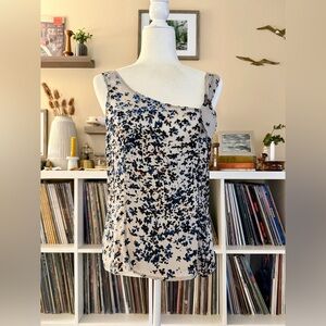 Giorgio Armani Size 44 (8/10) Sleeveless Y2K Floral Devoré Burnout Camisole